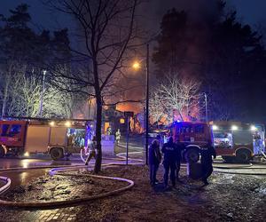 Pożar w stadninie koni w Warszawie