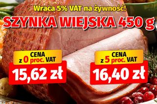 Wraca 5 procentowy VAT na żywność 