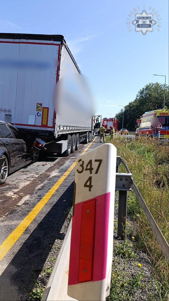 Wypadek na A4 w Śląskiem