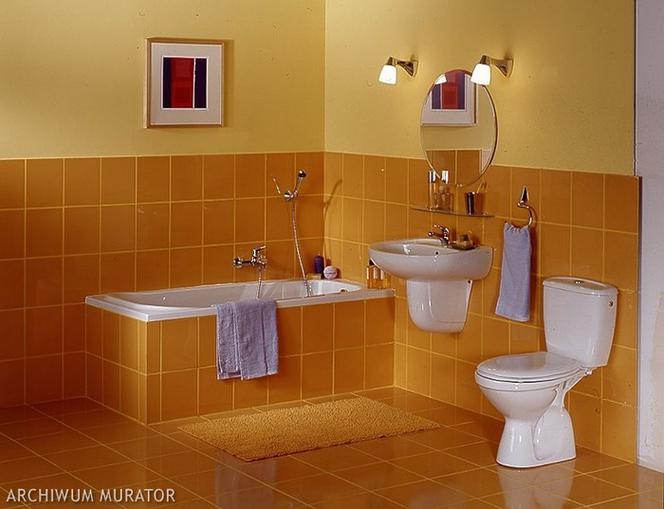Łazienka w kolorze żółtym