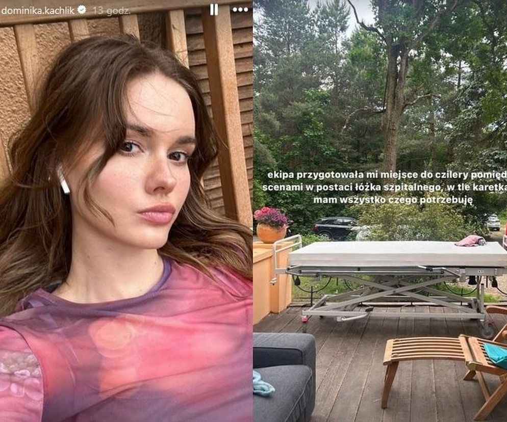 Franka z M jak miłość ujawniła, że choruje! Dominika Kachlik w domu Zduńskich na planie dostała szpitalne łóżko i karetkę do dyspozycji - ZDJĘCIA