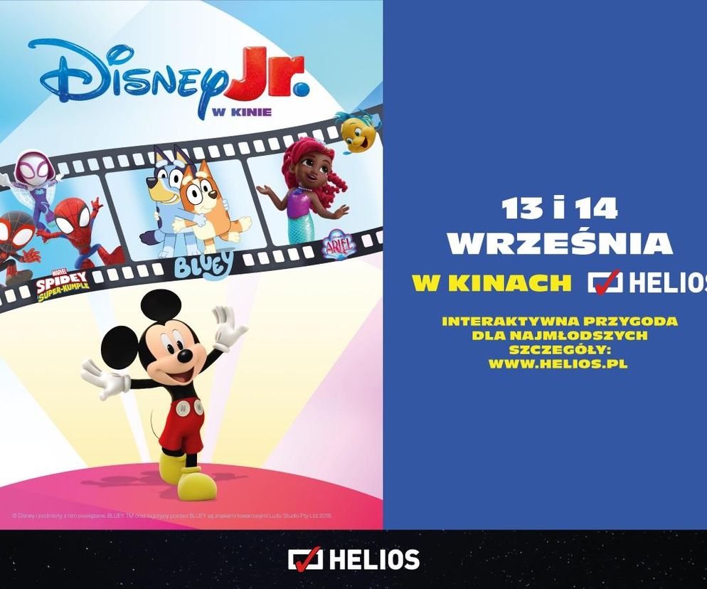 Siedlecki Helios 13 i 14 września zaprasza dzieci na „Disney Junior w kinie”