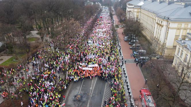 Strajk generalny rolników w Warszawie