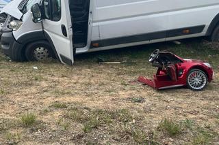 Wypadek w Małdytach. Potrącił rodzinę z dzieckiem