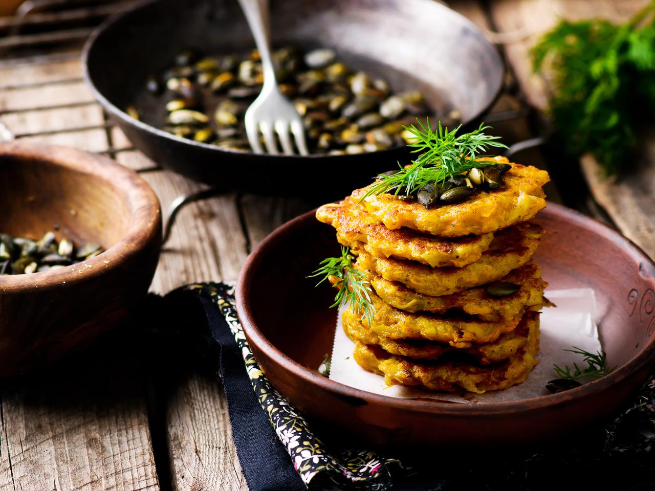 Racuchy z dyni na słono: obiad w stylu wege