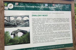 Zwalony most w Grądach Kruklaneckich