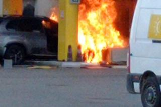 Pożar na stacji paliw w Tarnowie