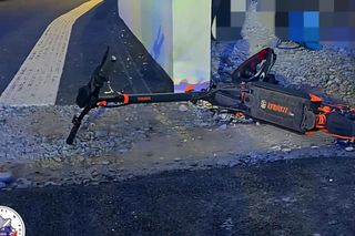 15-latek ranny w wypadku na hulajnodze. Uderzył w betonowy murek