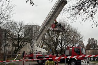 Warszawa. Pożar pustostanu na Targówku