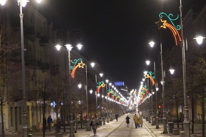 Świąteczne iluminacje 2024 w centrum Kielc