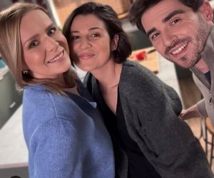 Pierwsza miłość na planie. Kacper (Damian Kulec), Marysia (Aneta Zając), Kinga (Aleksandra Zienkiewicz) - 20 maja 2025