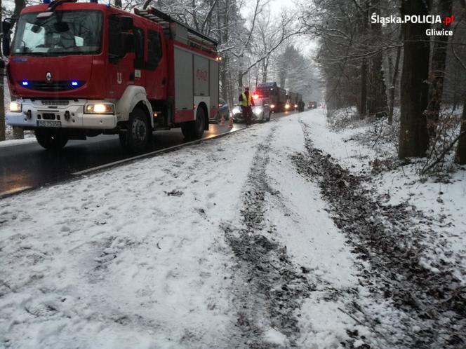 Szokujący wypadek w Proboszczowicach. Z auta prawie nic nie zostało! Nie żyje pasażer