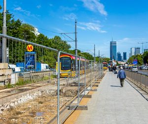 Tramwaj na Rakowieckiej w budowie