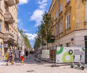 Przebudowa ul. Chmielnej w Warszawie latem 2024 r.