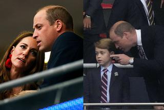 Książę William, Kate Middleton i książę George na meczu Włochy-Anglia