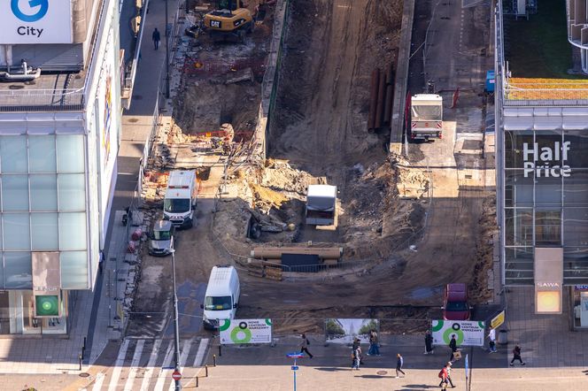 Budowa placu Centralnego w Warszawie