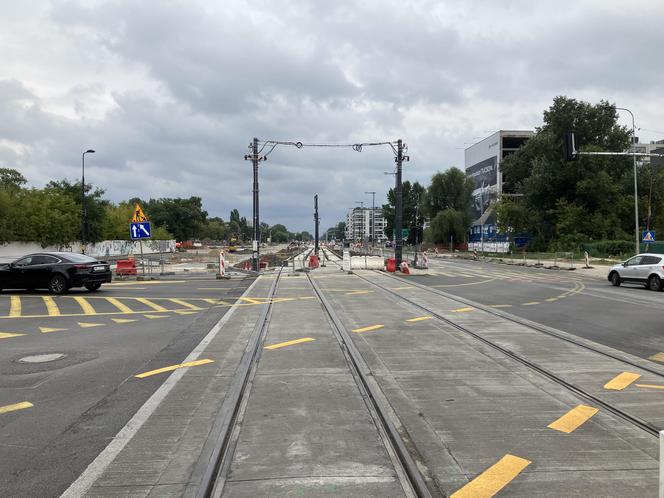 Budowa tramwaju na ul. Sobieskiego w Warszawie