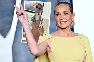 65-letnia Sharon Stone wypina pupę do lustra. Jestem gotowa na lato