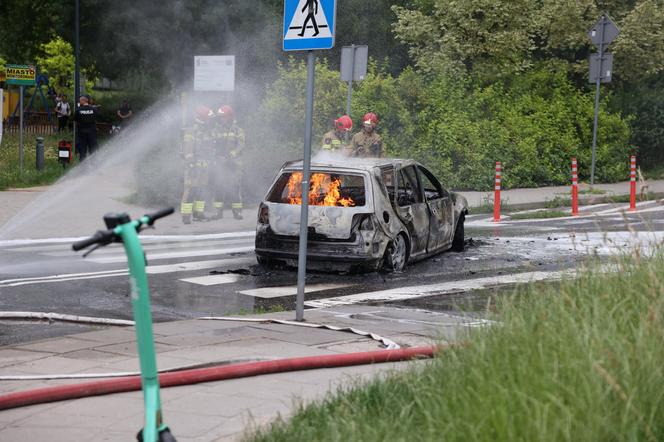 Wybuch samochodu w Zielonej Górze