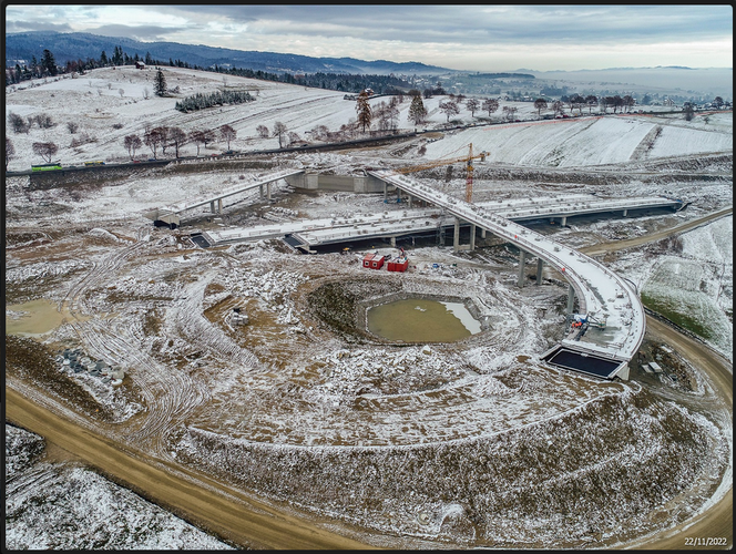 Budowa zakopianki Rdzawka - Nowy Targ  