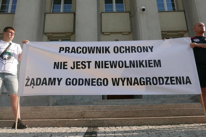 Protest pracowników ochrony Grupy KOK 