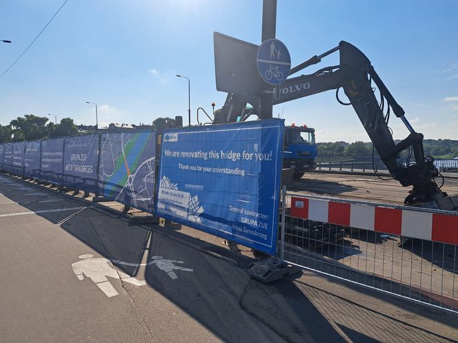 Remont mostu Grunwaldzkiego w Krakowie