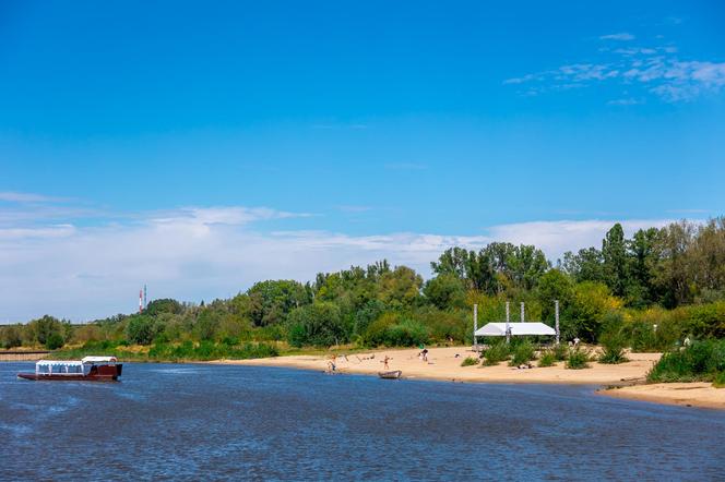 Plaża Rusałka, czyli Plaża Praska – widok z mostu