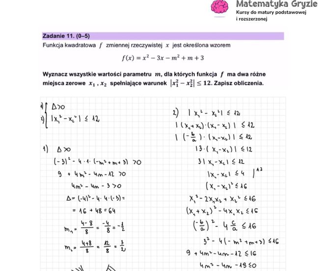 Matura próbna MATEMATYKA ROZSZERZONA 2024 - ODPOWIEDZI, GOTOWE ROZWIĄZANIA