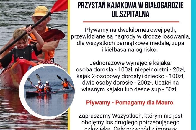 Charytatywny Maraton Kajakowy w Białogardzie