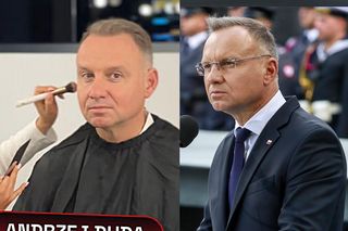 Tak szykują Andrzeja Dudę do nowego programu w Kanale Zero! Zdjęcia zza kulis. Brak okularów, pędzel i Polska na sercu