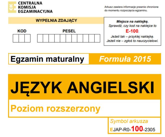 Matura 2024 angielski rozszerzony. ARKUSZE CKE [STARA FORMUŁA 13.05.2024]