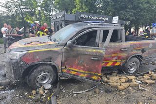 Wojna w Ukrainie. Bombardowanie Kijowa