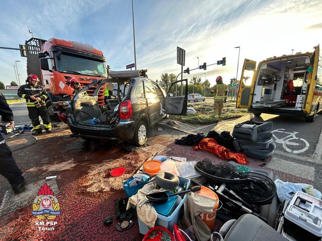 Wypadek na skrzyżowaniu Chrobrego z Trasą Prezydenta Władysława Raczkiewicza w Toruniu