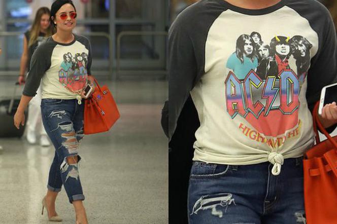 Demi Lovato w koszulce AC/DC