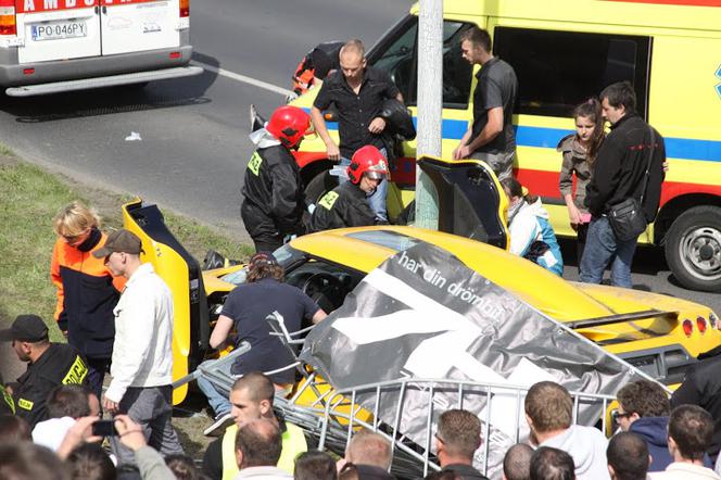 POZNAŃ. Samochód na Gran Turismo Polonia wjechał w tłum ludzi [FOTO]