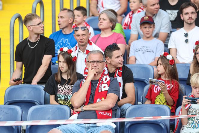 Kibice na meczu gwiazd Polska - Brazylia na Stadionie Śląskim