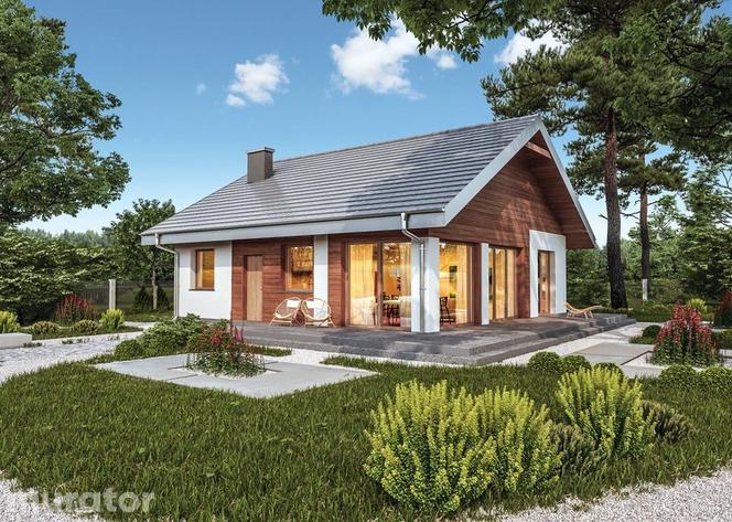 Projekt domu do 80 m2 bez garażu. C333p Miarodajny wariant XV z kolekcji Muratora