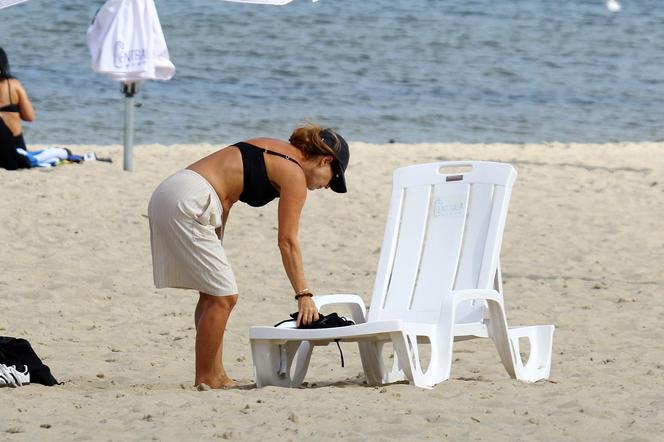  Ewa Skibińska na plaży w Sopocie