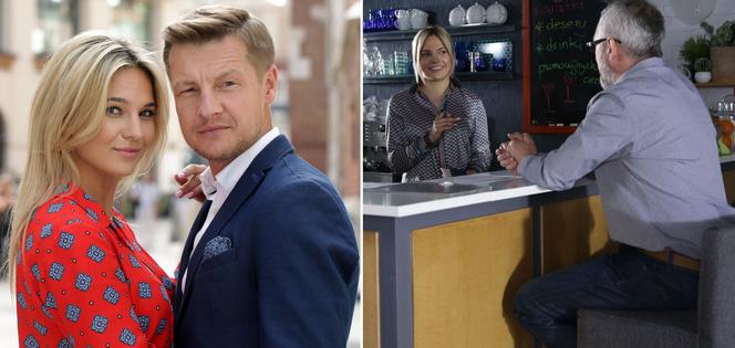 M jak miłość. Julka (Joanna Kuberska), Paweł (Rafał Mroczek), Adam Werner (Jacek Kopczyński)