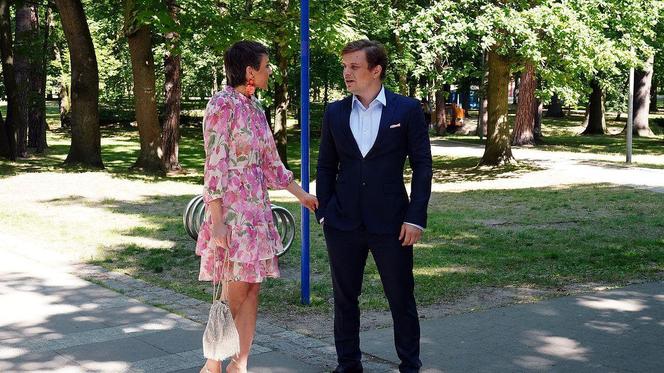 Barwy szczęścia, odc. 2928: Hubert (Marek Molak), Milena Szczepka (Alicja Kwiatkowska)	