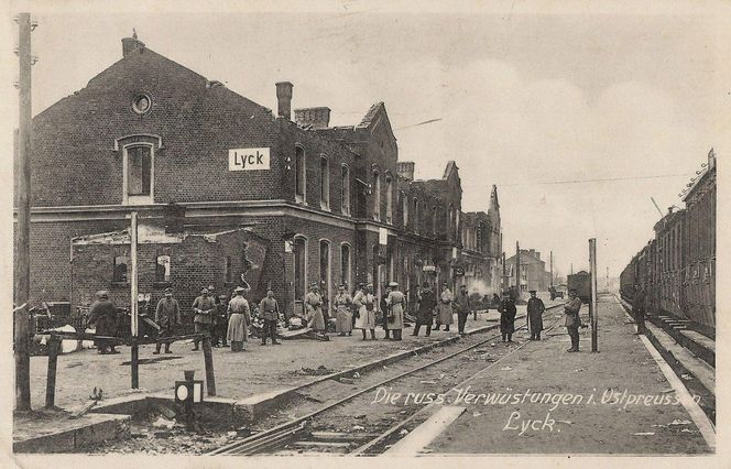 Ełk na zdjęciach z I wojny światowej. Miasto było całkowicie zniszczone
