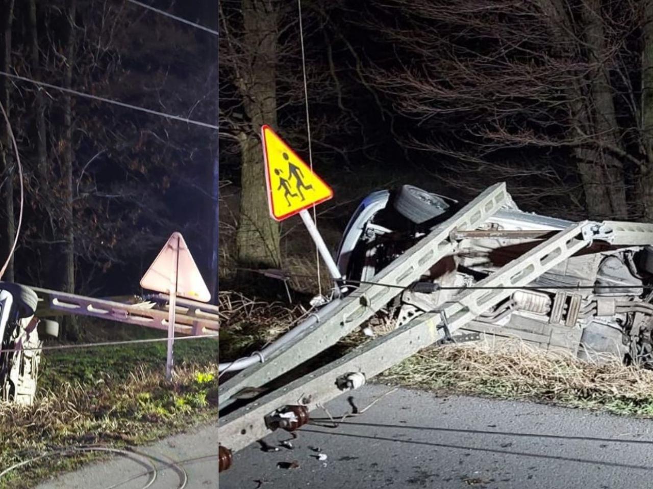 Naćpany 24 latek zdemolował BMW! W środku młode pasażerki. W tym samochodzie aż parowało alkoholem! [ZDJĘCIA]