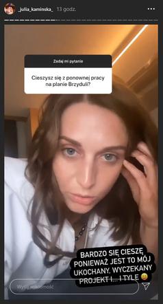 Julia Kamińska na Instagramie o 2 sezonie serialu BrzydUla