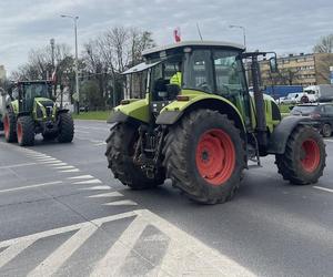 Wielki protest rolników w Łodzi. Kilkanaście linii MPK wstrzymanych lub skierowanych objazdami