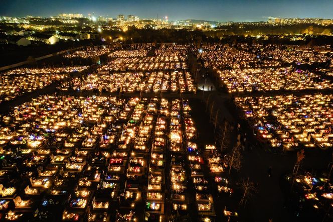 1 listopada na Cmentarzu Łostowickim w Gdańsku. Tak wygląda w dniu Wszystkich Świętych