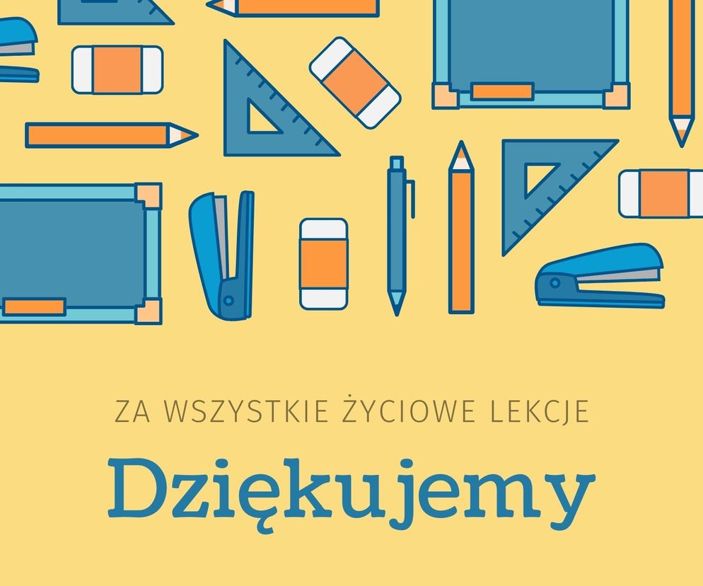 Kartka z życzeniami z okazji Dnia Nauczyciela - wzór 1