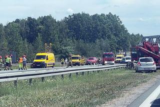 Wypadek na autostradzie A4 w Katowicach