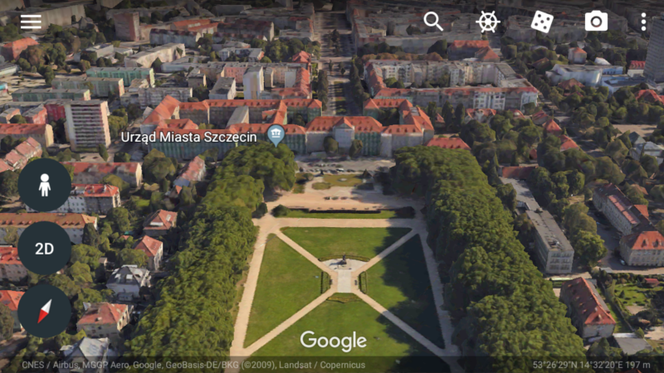 Trójwymiarowy Szczecin w Google Earth