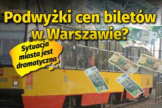 Bilety w Warszawie będą kosztować 13 zł?! Finanse miasta w opłakanym stanie