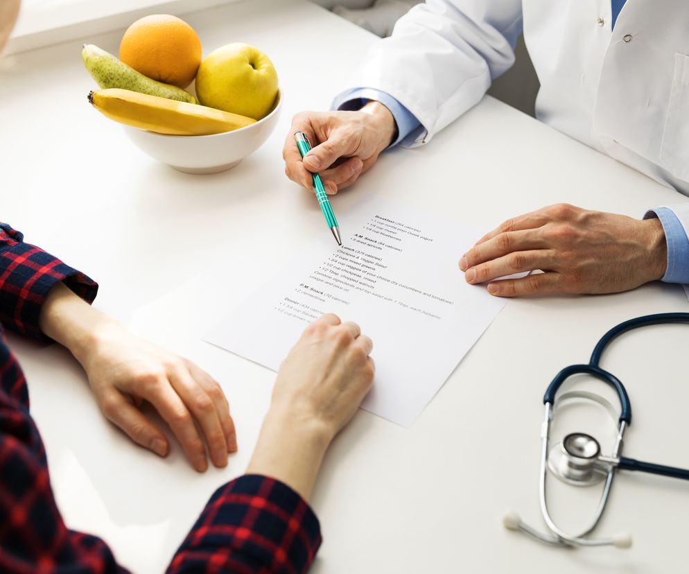 Osoba z insulinoopornością u dietetyka